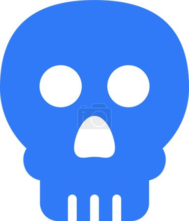 Illustration for Skull  web icon vector illustration - Royalty Free Image