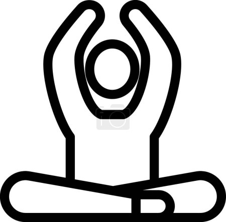 Ilustración de Icono de yoga, ilustración vectorial - Imagen libre de derechos