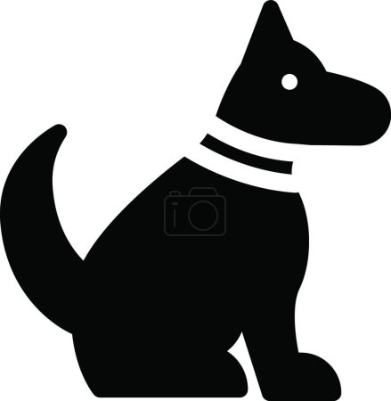 Téléchargez les illustrations : Illustration vectorielle icône web chien - en licence libre de droit