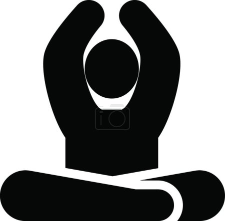 Ilustración de Yoga icono web vector ilustración - Imagen libre de derechos