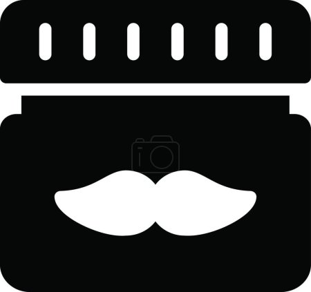 Illustration for "mustache lotion" web icon vector illustration - Royalty Free Image