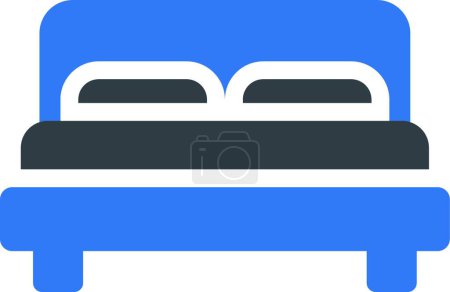 Illustration for Bed web icon vector illustration - Royalty Free Image