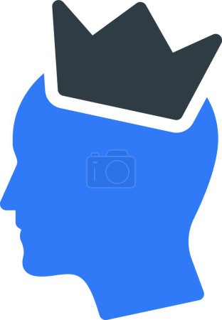 Illustration for Head crown web icon vector illustration - Royalty Free Image