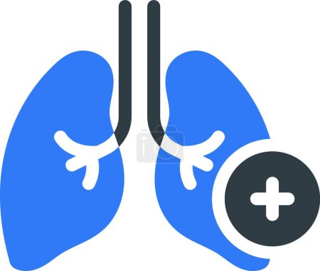 Téléchargez les illustrations : Illustration vectorielle icône poumons - en licence libre de droit