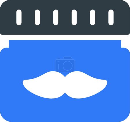 Illustration for "mustache lotion"  web icon vector illustration - Royalty Free Image