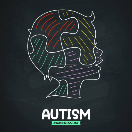 Illustration for "Concept Drawing of Autism Awareness" - Royalty Free Image