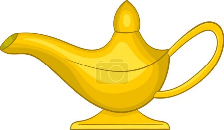 Photo for Middle east oil lamp icon, cartoon style - Royalty Free Image