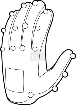 Photo for Electronic glove icon, outline style - Royalty Free Image