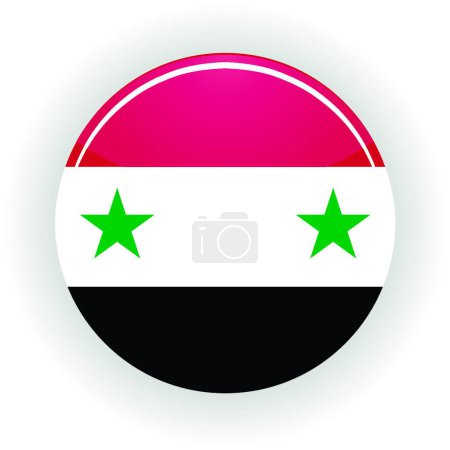 Illustration for Syria icon circle, colorful vector - Royalty Free Image