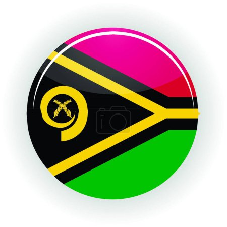 Ilustración de Vanuatu icono círculo, vector de colores - Imagen libre de derechos