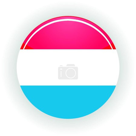Ilustración de Luxemburgo icono círculo, vector de colores - Imagen libre de derechos
