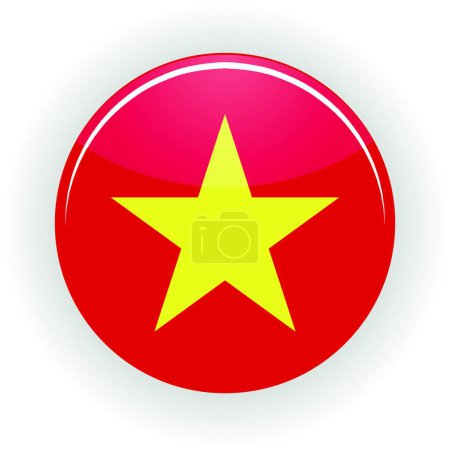 Ilustración de Vietnam icono círculo, vector de colores - Imagen libre de derechos