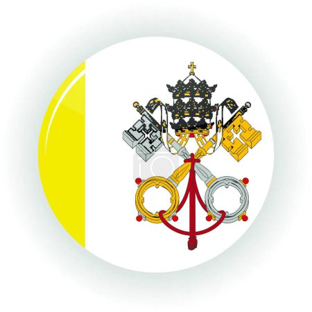 Téléchargez les illustrations : Cercle icône du Vatican, vecteur coloré - en licence libre de droit