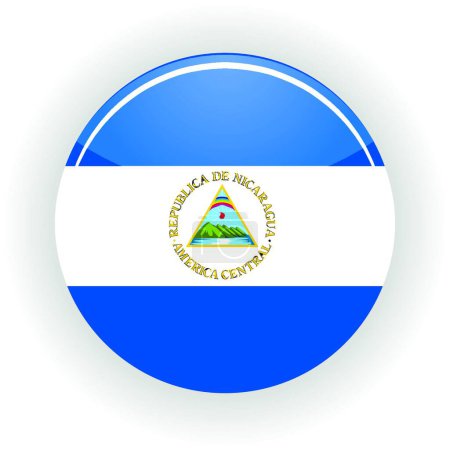 Ilustración de Nicaragua icono círculo, vector de colores - Imagen libre de derechos