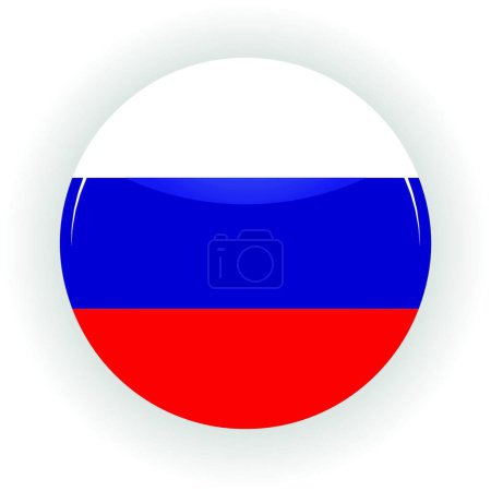 Téléchargez les illustrations : Cercle icône rusia, vecteur coloré - en licence libre de droit