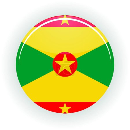 Illustration for Grenada icon circle, colorful vector - Royalty Free Image