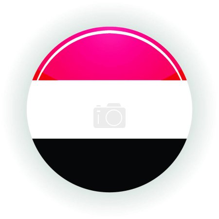 Ilustración de Yemen icono círculo, vector de colores - Imagen libre de derechos