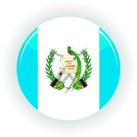 Ilustración de Guatemala icono círculo, vector de colores - Imagen libre de derechos