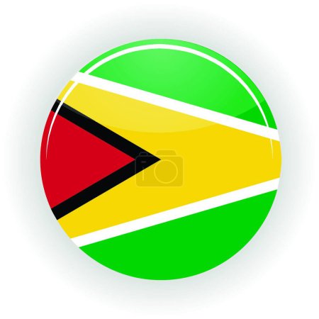 Ilustración de Guyana icono círculo, vector de colores - Imagen libre de derechos