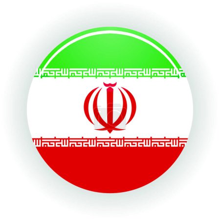 Ilustración de Irán icono círculo, vector colorido - Imagen libre de derechos