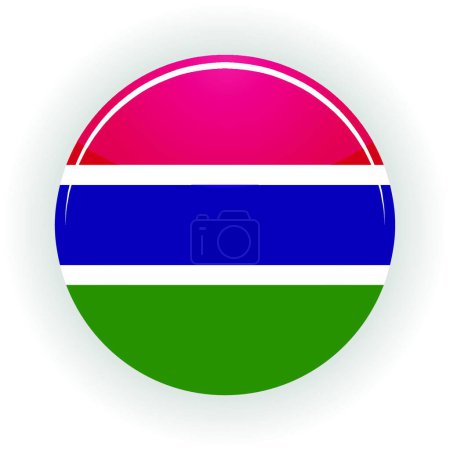 Ilustración de Gambia icono círculo, vector de colores - Imagen libre de derechos