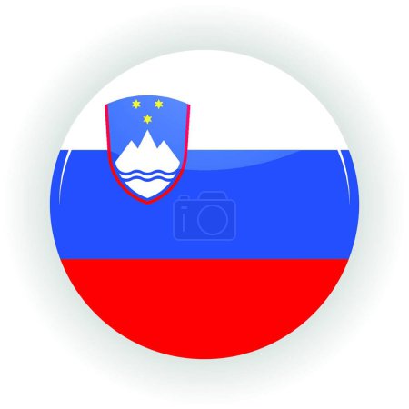 Ilustración de Eslovenia icono círculo, vector de colores - Imagen libre de derechos