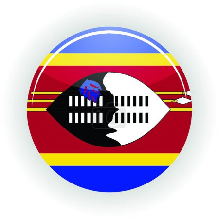 Ilustración de Suazilandia icono círculo, vector de colores - Imagen libre de derechos