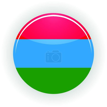 Illustration for Karelia icon circle, colorful vector - Royalty Free Image