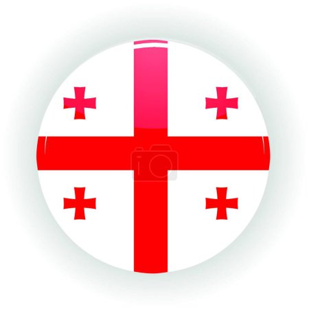 Ilustración de Georgia icono círculo, vector de colores - Imagen libre de derechos