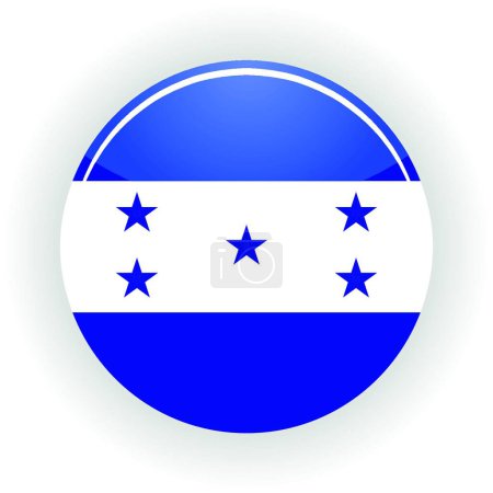Ilustración de Círculo icono Honduras, vector colorido - Imagen libre de derechos