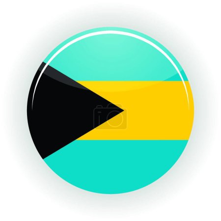 Ilustración de Bahamas icono círculo, vector de colores - Imagen libre de derechos