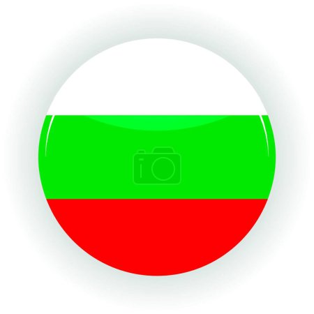 Téléchargez les illustrations : Bulgarie icône cercle, vecteur coloré - en licence libre de droit