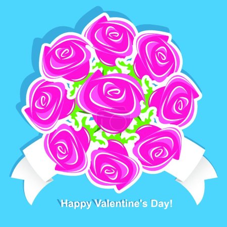 Illustration for Roses  flowers vector illustration - Royalty Free Image