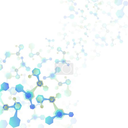 Illustration for Molecular background, vector illustration - Royalty Free Image