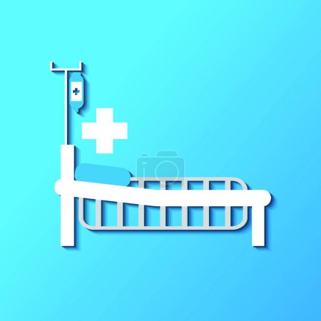 Ilustración de Cama médica icono vector ilustración - Imagen libre de derechos