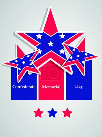 Ilustración de "ilustración del fondo del Día de los Caídos Confederados" - Imagen libre de derechos