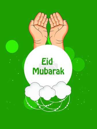 Photo pour "illustration of Muslim Festival Eid Mubarak Background" - image libre de droit