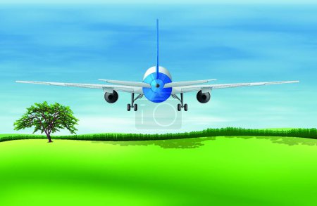 Illustration for Aeroplane icon, web simple illustration - Royalty Free Image