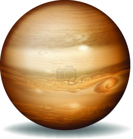 Illustration for Planet Jupiter, graphic vector illustration - Royalty Free Image
