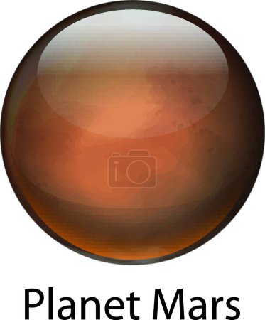 Téléchargez les illustrations : Planète Mars, illustration vectorielle graphique - en licence libre de droit