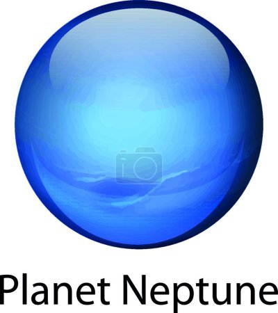 Téléchargez les illustrations : Planète Neptune, illustration vectorielle graphique - en licence libre de droit