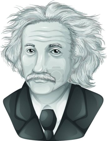 Téléchargez les illustrations : Albert Einstein, illustration vectorielle graphique - en licence libre de droit