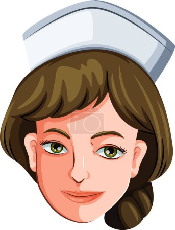 Ilustración de Enfermera femenina, ilustración vectorial gráfica - Imagen libre de derechos