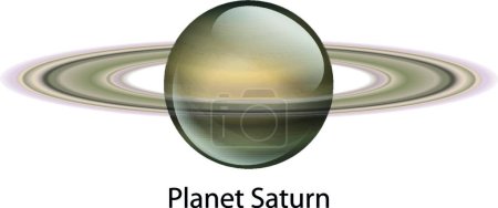 Téléchargez les illustrations : Illustration de la planète Saturne - en licence libre de droit