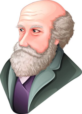 Illustration for Illustration of the Charles Darwin - Royalty Free Image