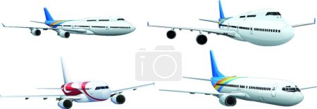 Téléchargez les illustrations : Illustration de l'aéronef commercial - en licence libre de droit