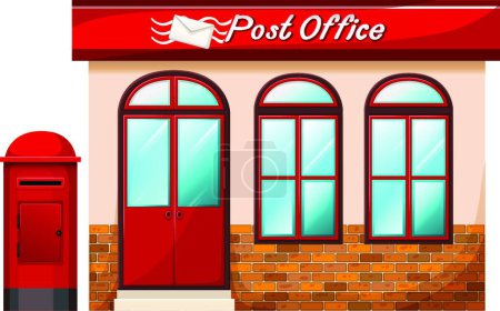 Téléchargez les illustrations : Illustration du bureau de poste - en licence libre de droit