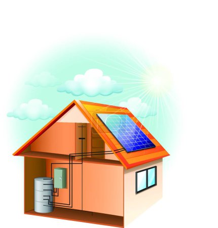 Illustration for Illustration of the Solar Panel - Royalty Free Image