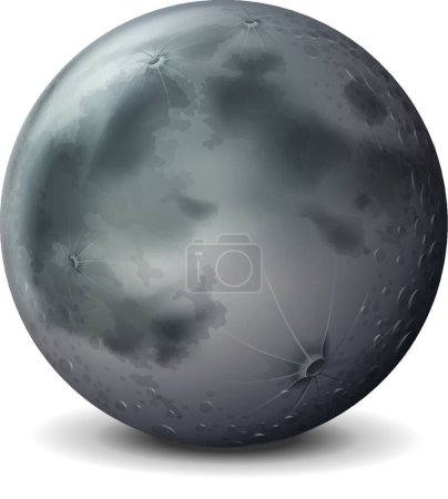 Illustration for Illustration of the Earth's Moon - Royalty Free Image