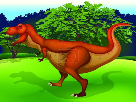 Illustration for Illustration of the Tyrannosaurus - Royalty Free Image